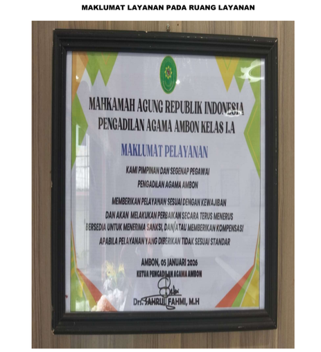 Maklumat Pelayanan 2026